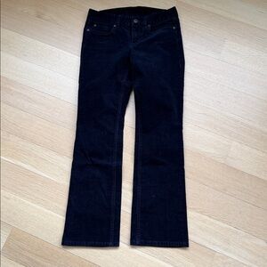EUC J CREW Navy Blue FAVORITE FIT CORDUROY PANTS Straight Leg Size 27S